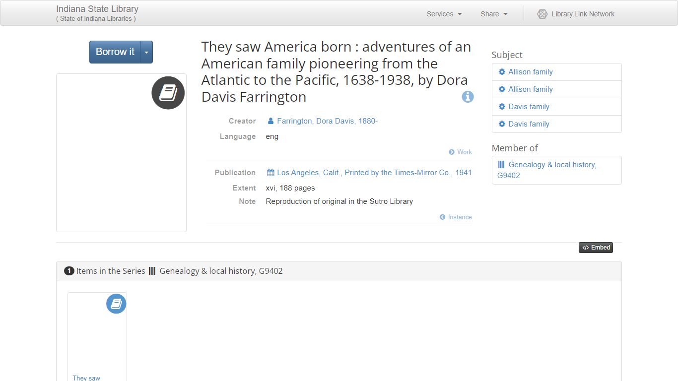 They saw America born : adventures of an American family pioneering ...