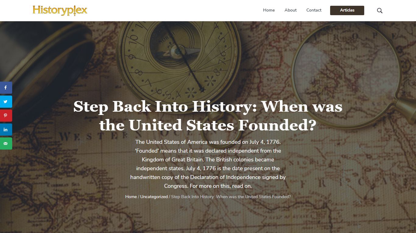 Step Back Into History: When was the United States Founded?